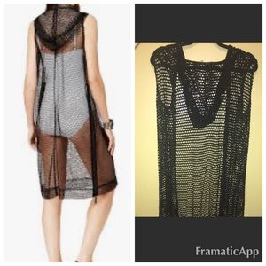 NWT SJS BLACK HOODED NETTED VEST SZ SMALL